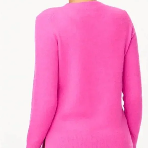 J.Crew Hot Pink Soft Crewneck Sweater S - Picture 4 of 5